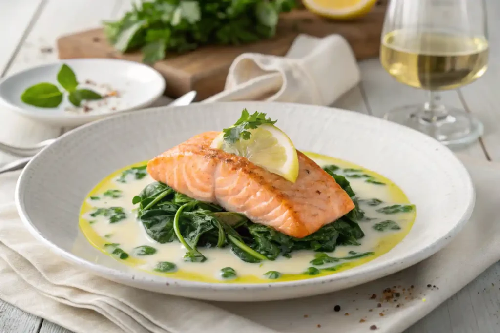 salmon and spinach recipe