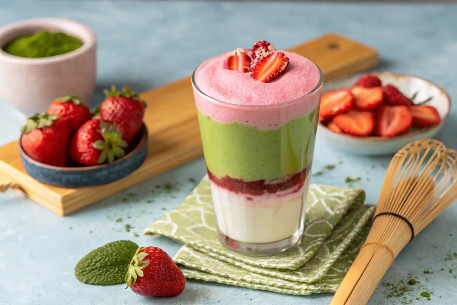 strawberry matcha