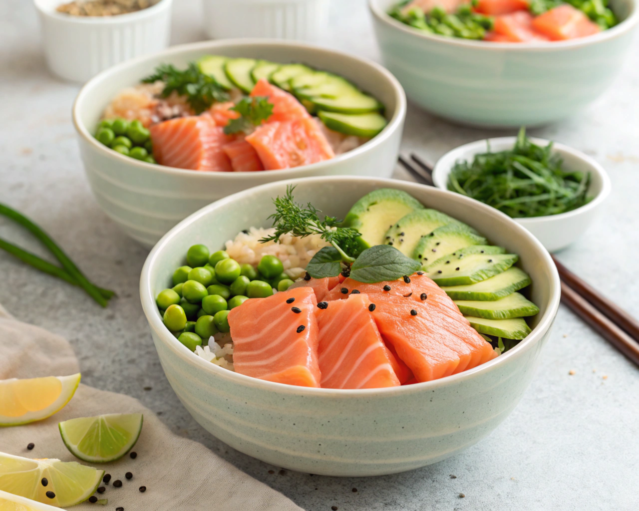 salmon bowls