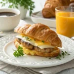 sausage egg and cheese croissant