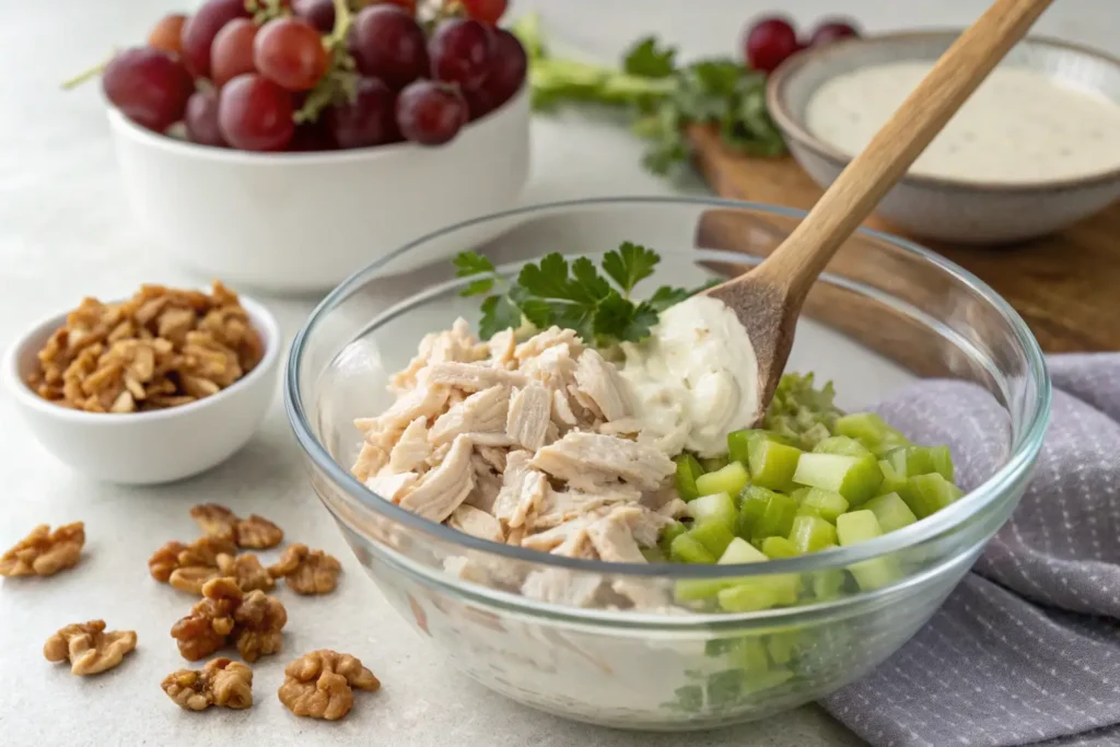 chicken salad with grapes and walnuts