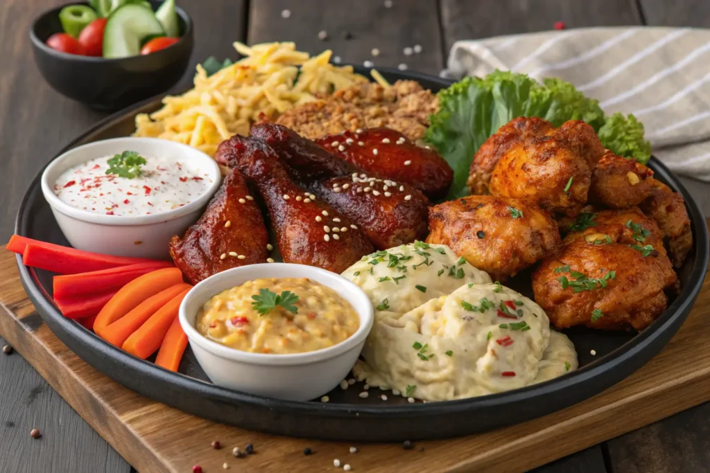 Global Chicken Dishes Platter