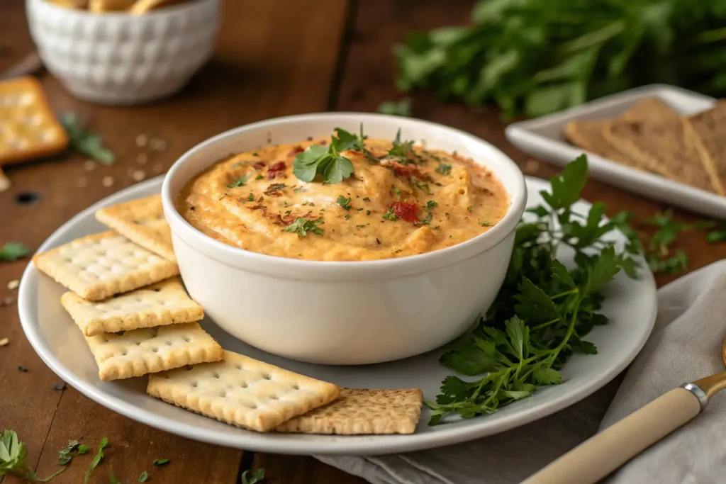 A beautifully plated bowl of Million Dollar Dip