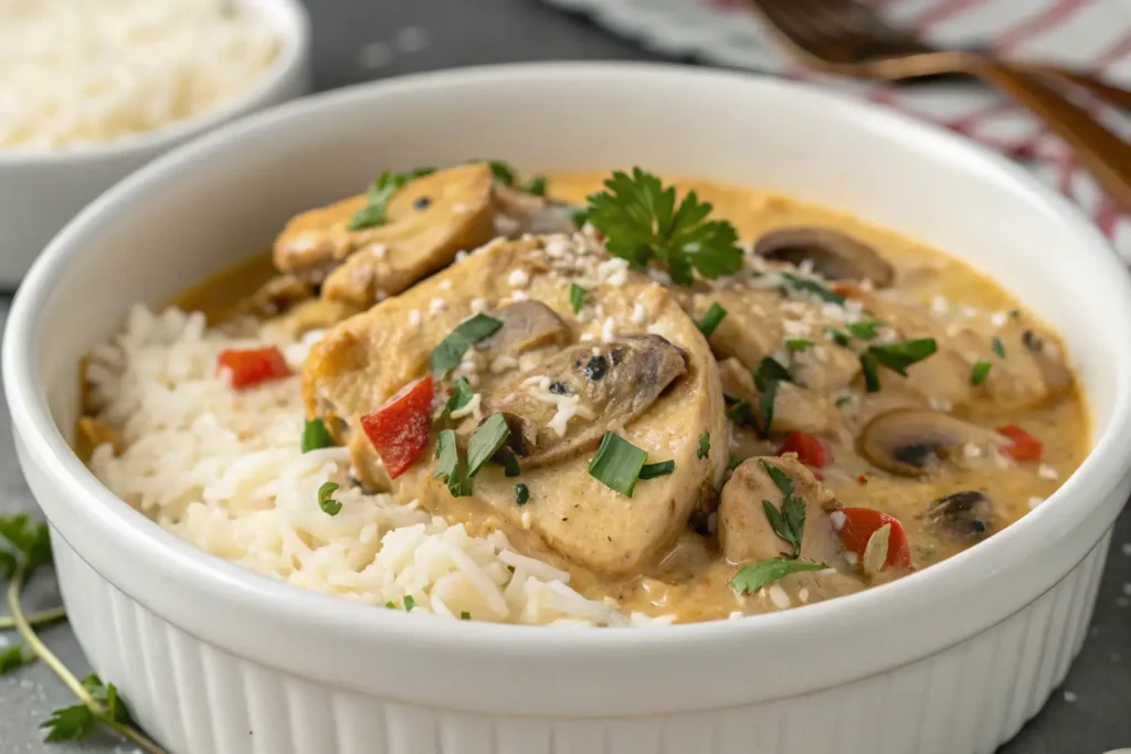 Cream of Mushroom Chicken and Rice